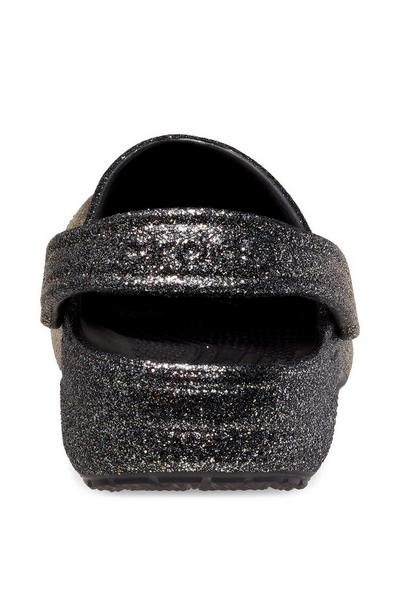 Crocs Black Classic Glitter Clog | Debenhams